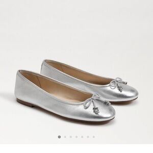 Sam Edelman Felicia Luxe Ballet Flat in Soft Silver